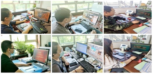 新結公司營銷分公司干部職工通過網絡參觀360全景展示安全體驗場館